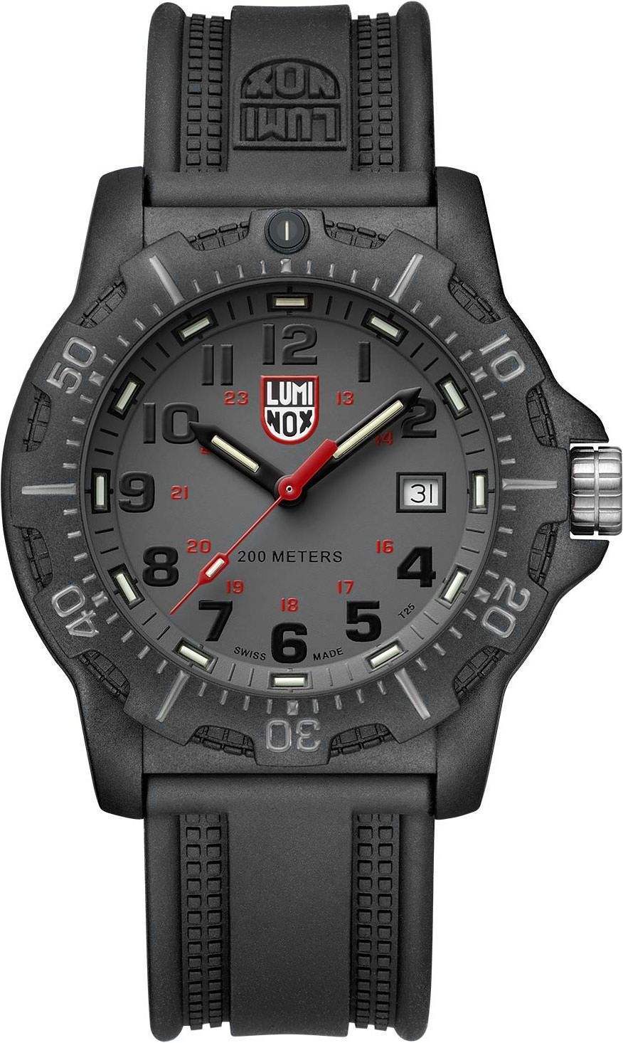 Luminox Land Black OPS Grey Dial 45 mm Quartz Watch For Men - 1