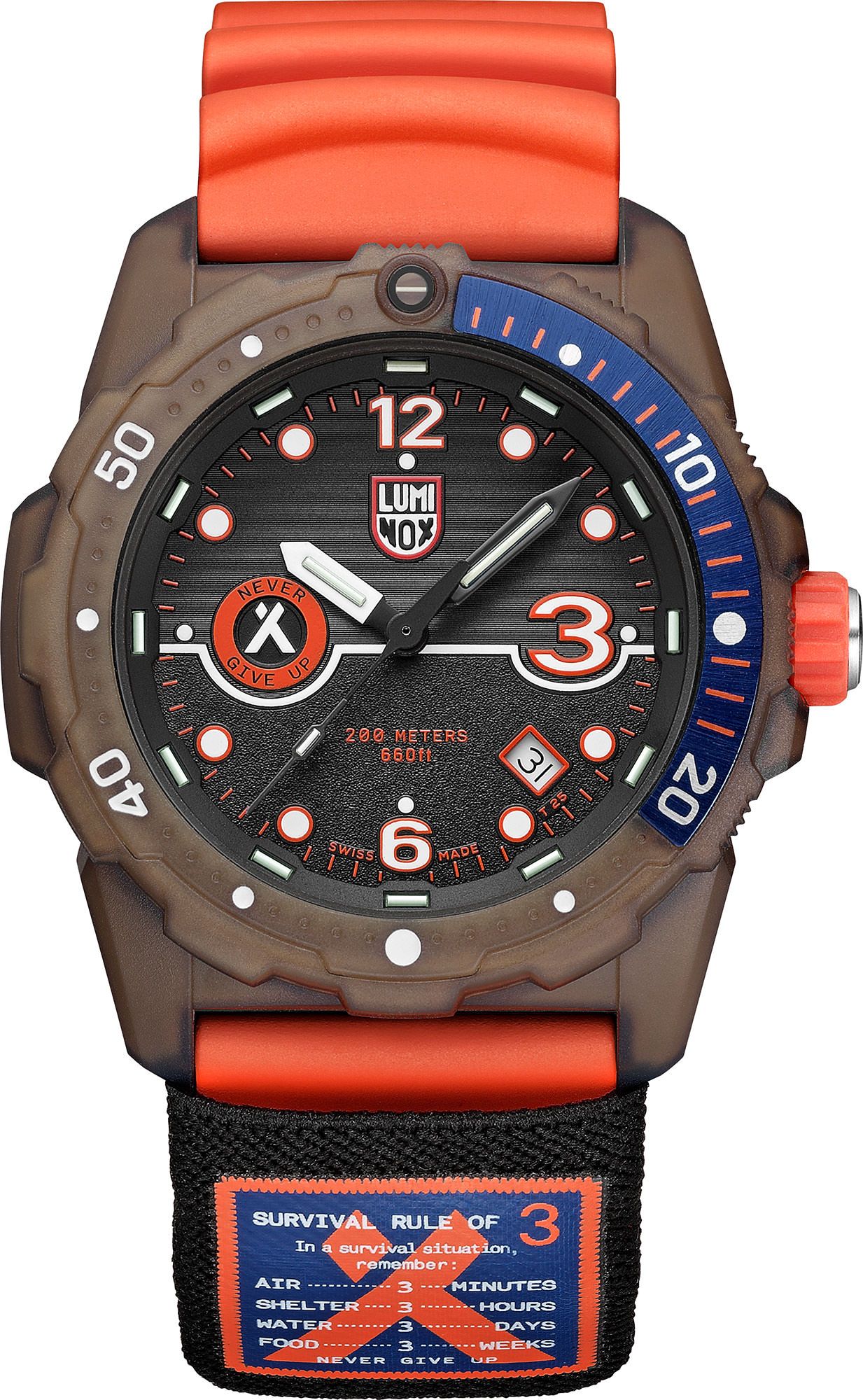 Luminox Sea Bear Grylls Survival - Sea Series Grey Dial 42 mm Quartz Watch For Men - 1