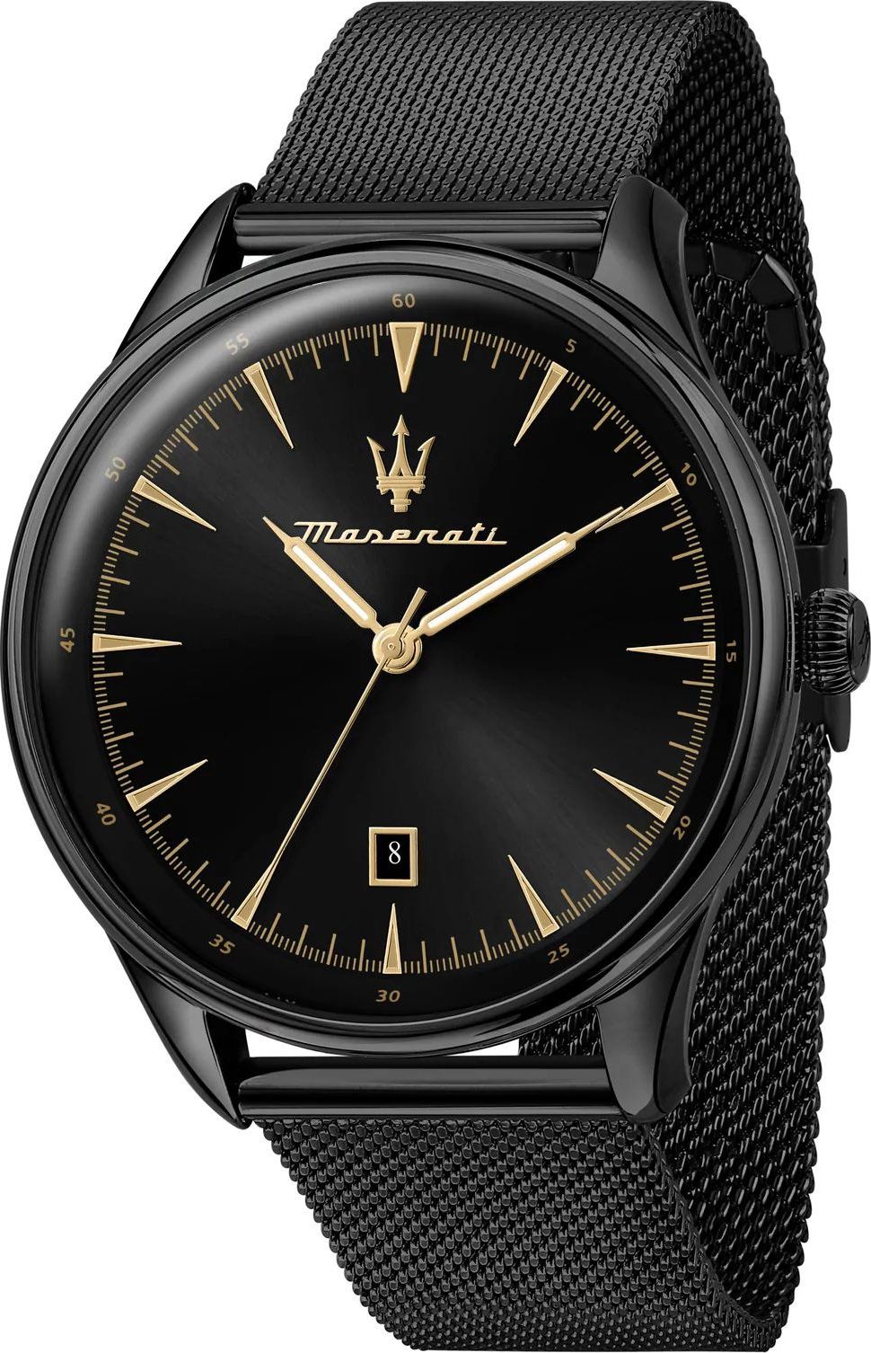 Maserati Classic Tradizione Black Dial 45 mm Quartz Watch For Men - 1