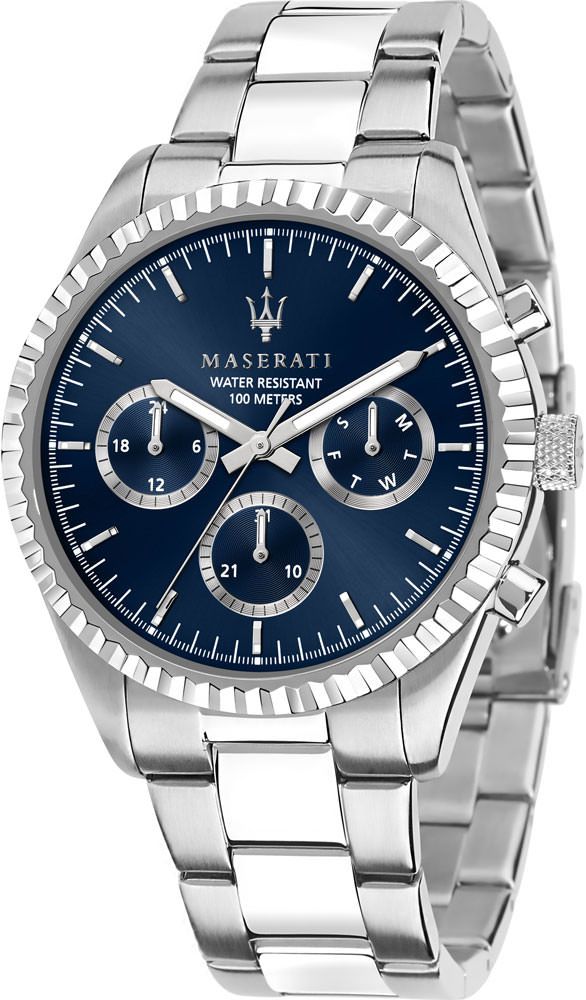 Maserati Lifestyle Competizione Blue Dial 43 mm Quartz Watch For Men - 1