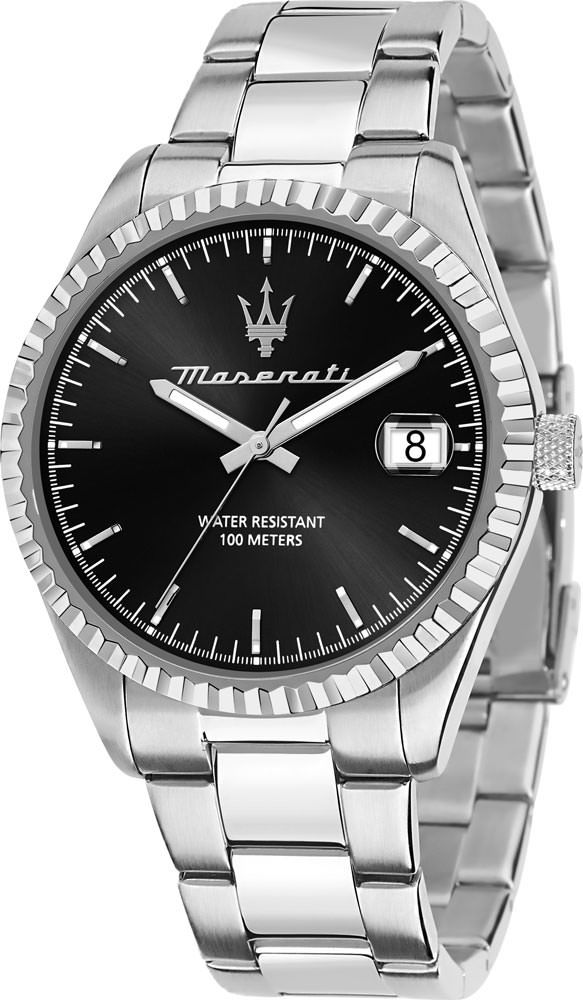 Maserati Lifestyle Competizione Black Dial 42 mm Quartz Watch For Men - 1