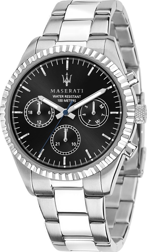 Maserati Lifestyle Competizione Black Dial 43 mm Quartz Watch For Men - 1