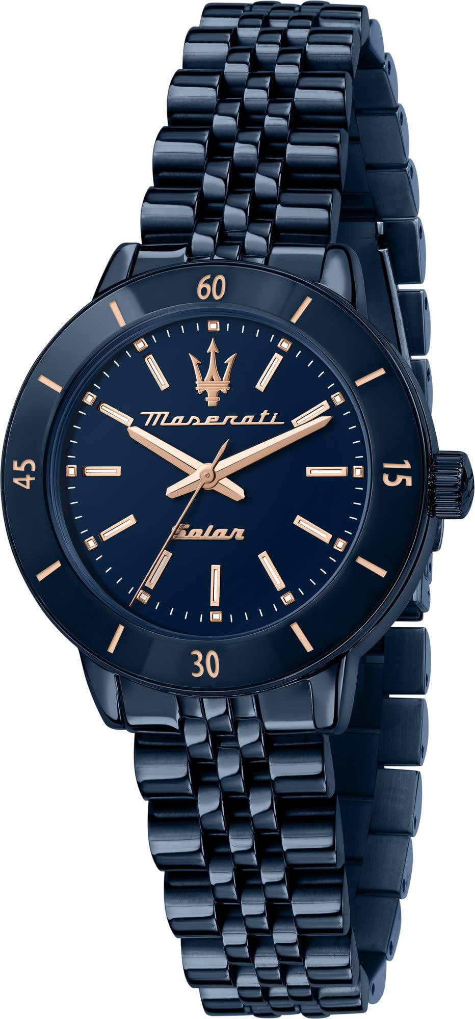 Maserati Lifestyle Successo Solar Blue Dial 32 mm Quartz Watch For Women - 1