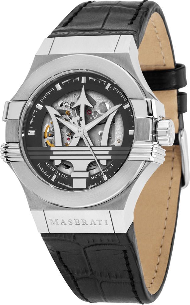 Maserati Classic Potenza Skeleton Dial 42 mm Quartz Watch For Men - 1