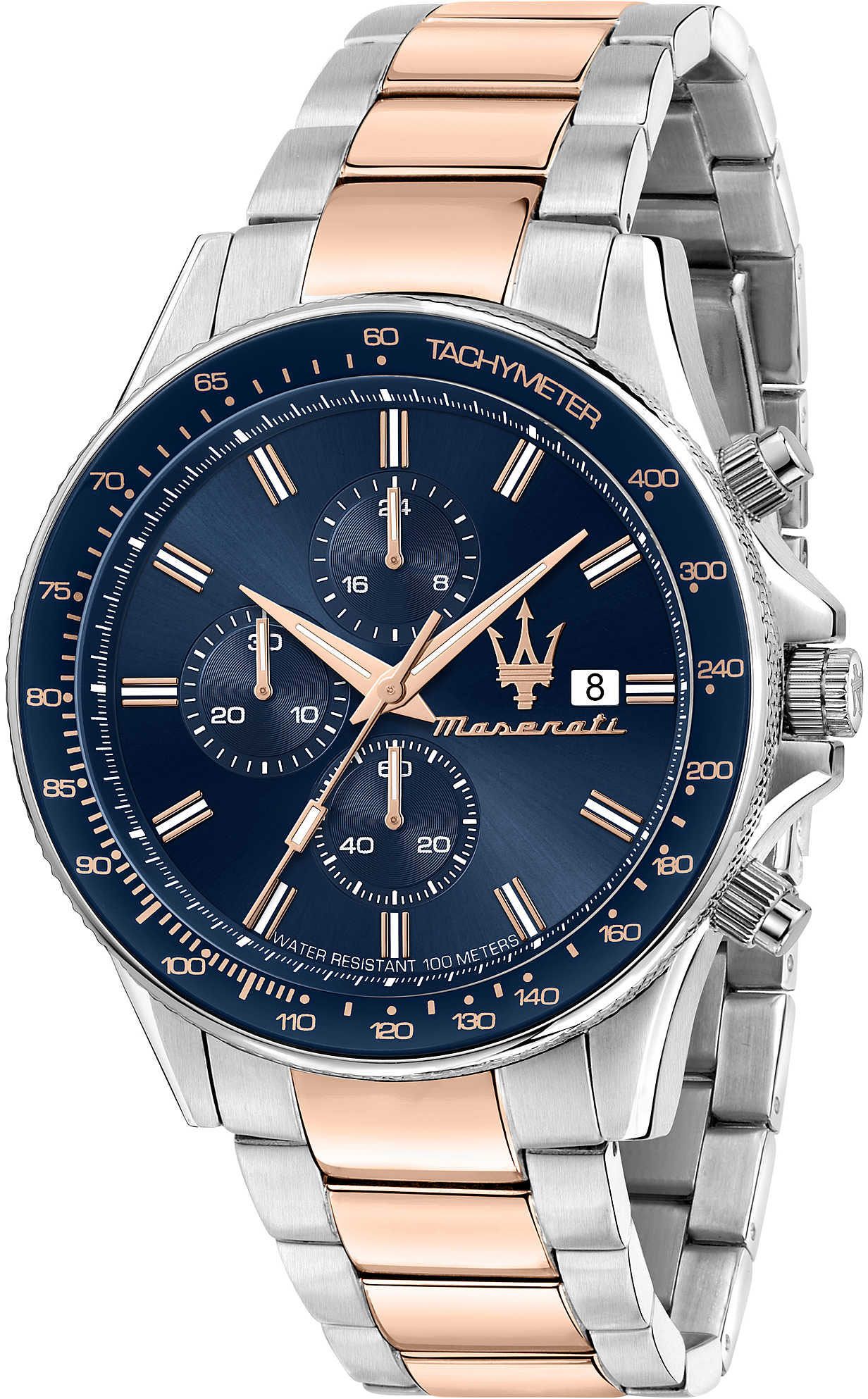 Maserati Sport Sfida Blue Dial 44 mm Quartz Watch For Men - 1