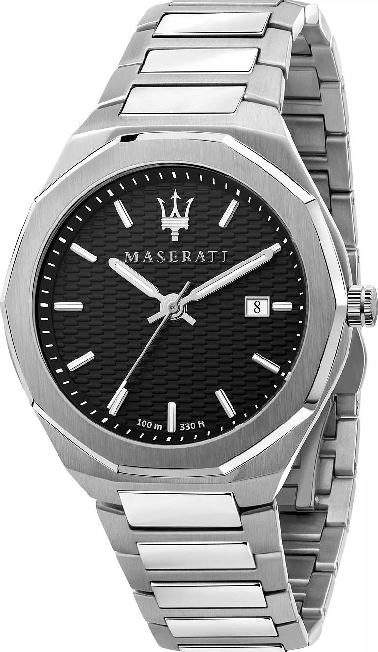 Maserati Design Stile Black Dial 45 mm Quartz Watch For Men - 1