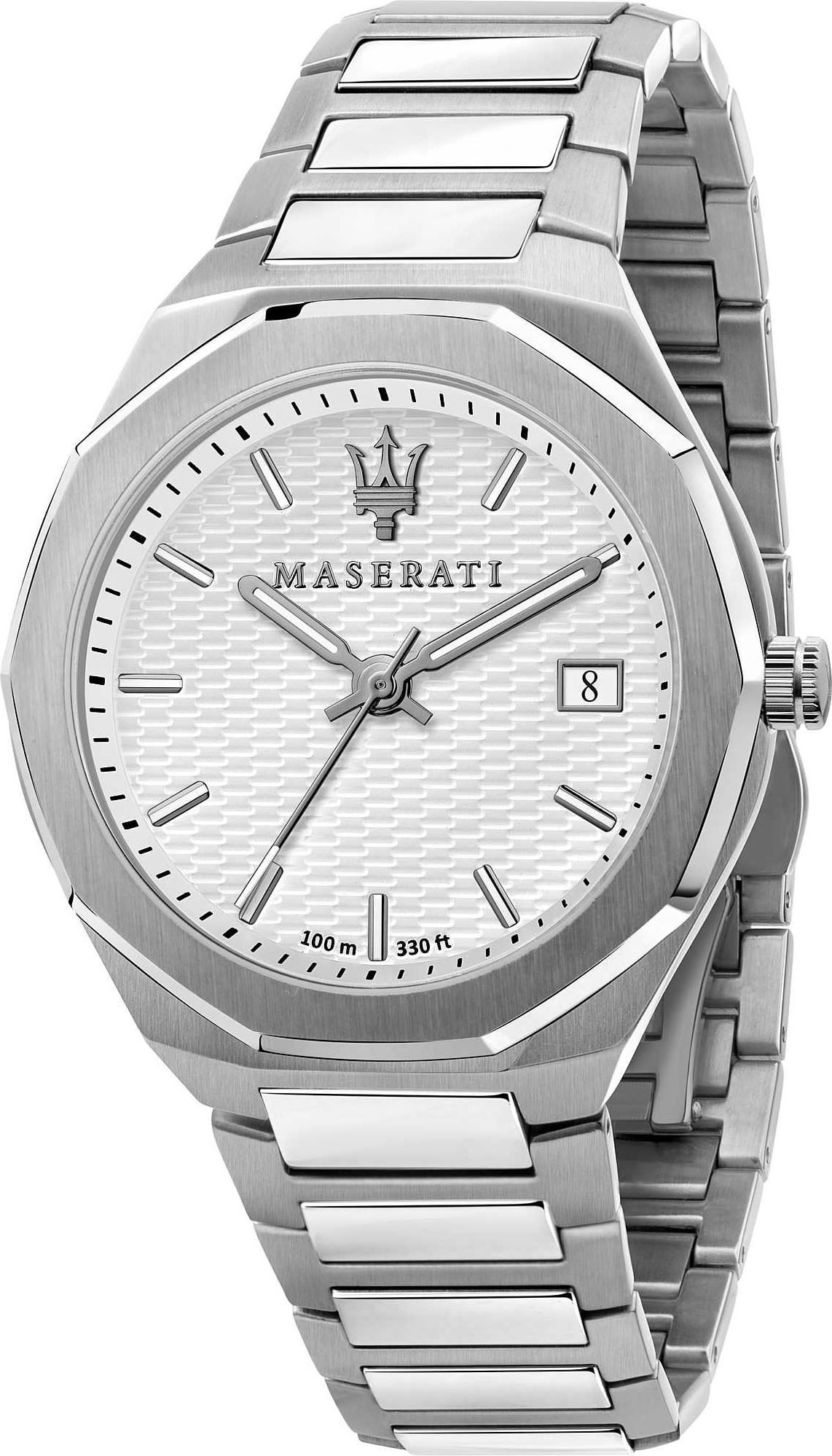 Maserati Design Stile Silver Dial 42 mm Quartz Watch For Men - 1