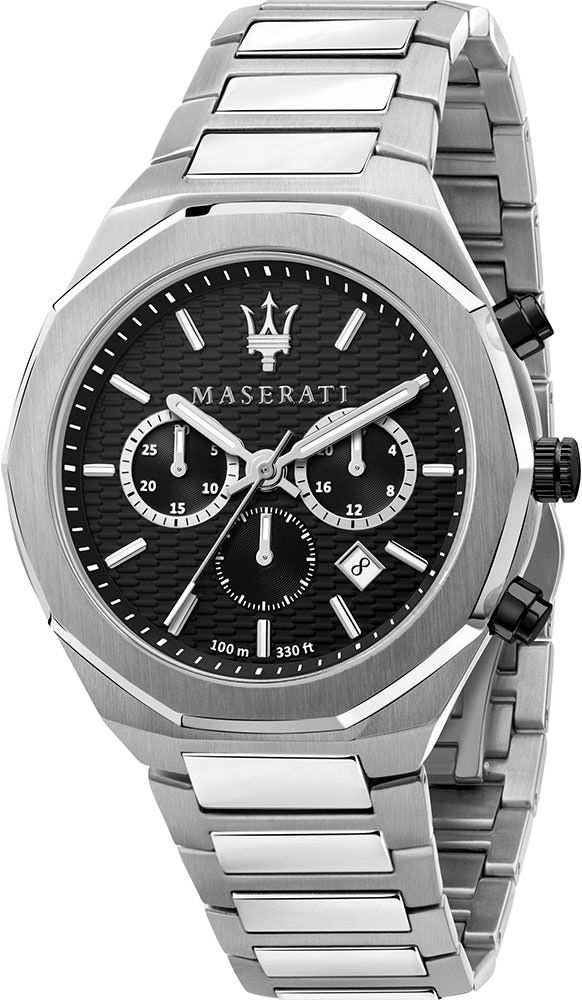 Maserati Design Stile Black Dial 45 mm Quartz Watch For Men - 1