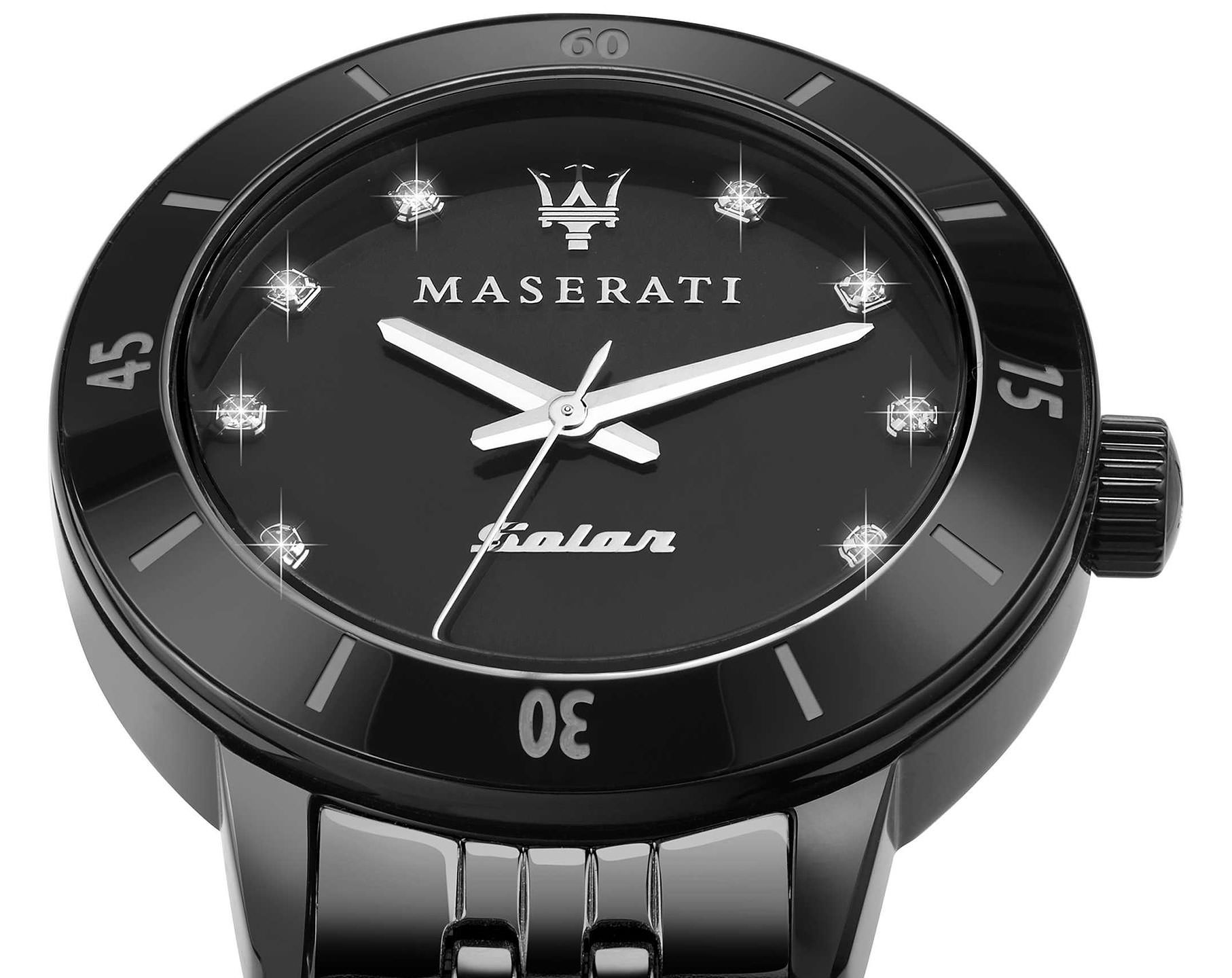 Maserati Lifestyle Successo Solar Black Dial 32 mm Quartz Watch For Women - 3