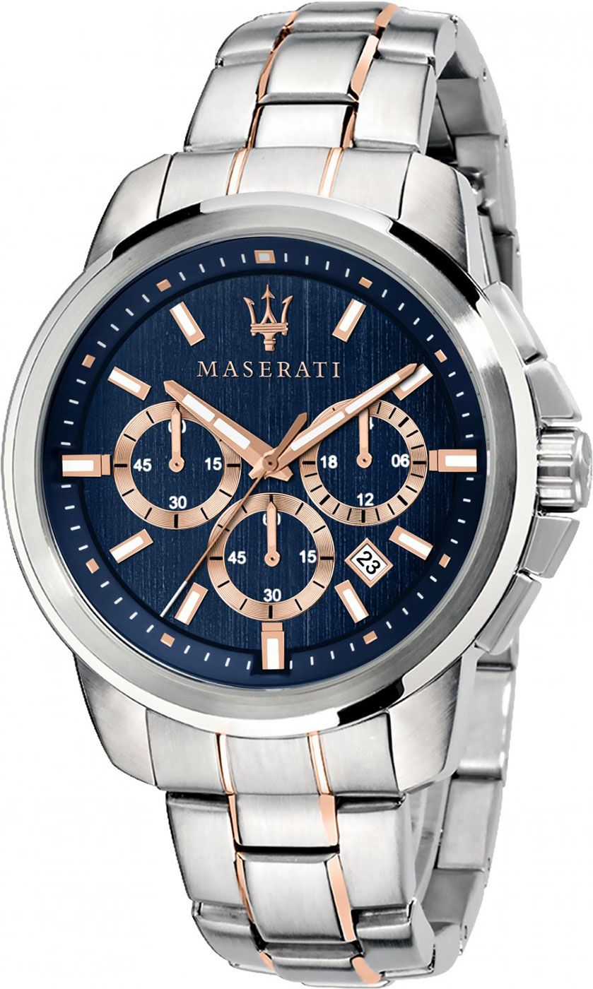 Maserati Lifestyle Successo Blue Dial 44 mm Quartz Watch For Men - 1