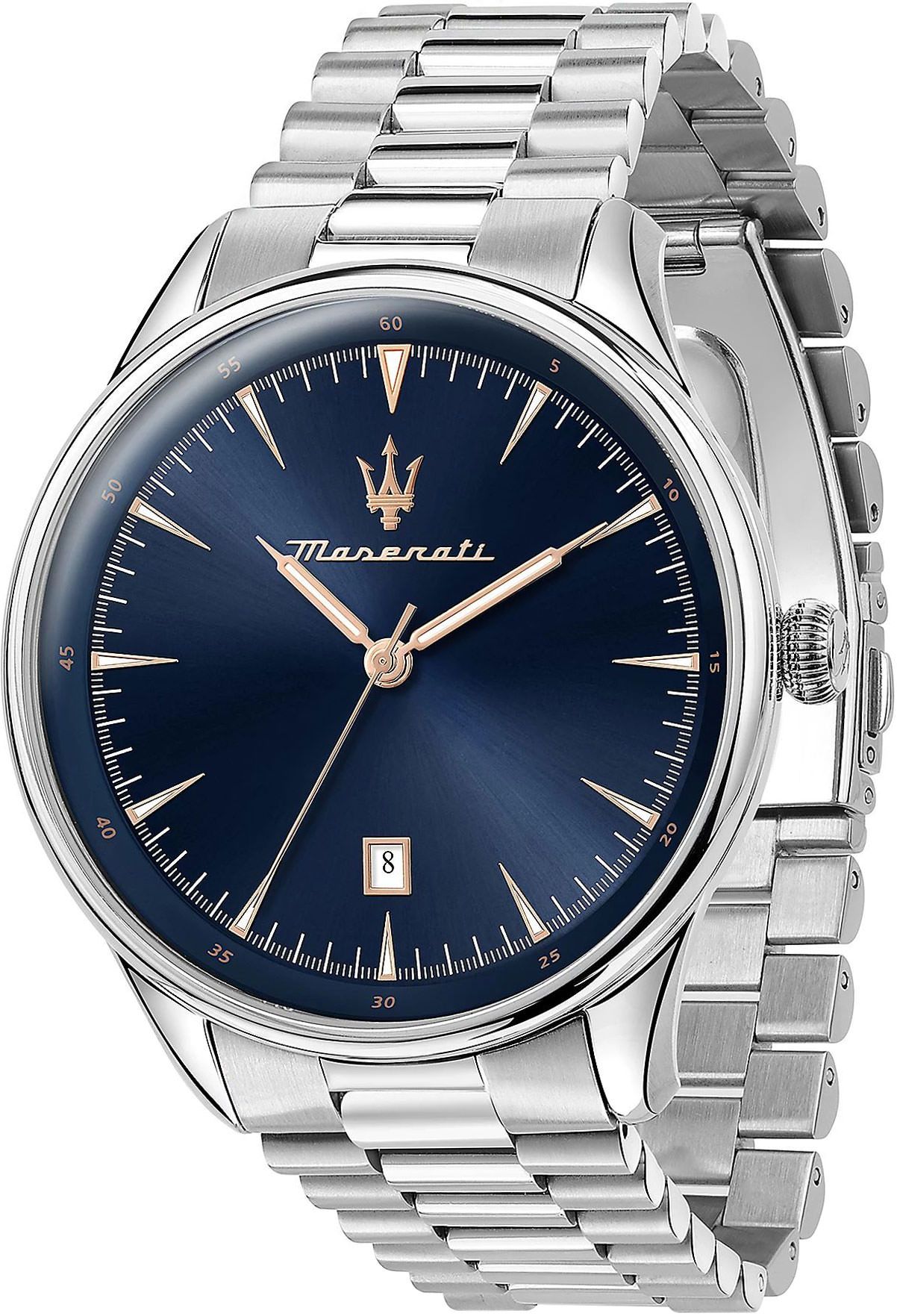 Maserati Classic Tradizione Blue Dial 45 mm Quartz Watch For Men - 1