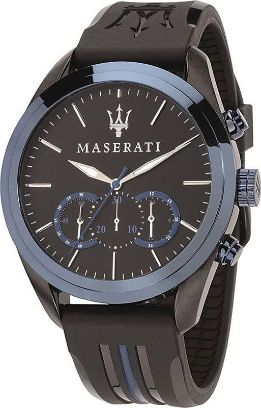 Maserati Sport Traguardo Black Dial 45 mm Quartz Watch For Men - 1