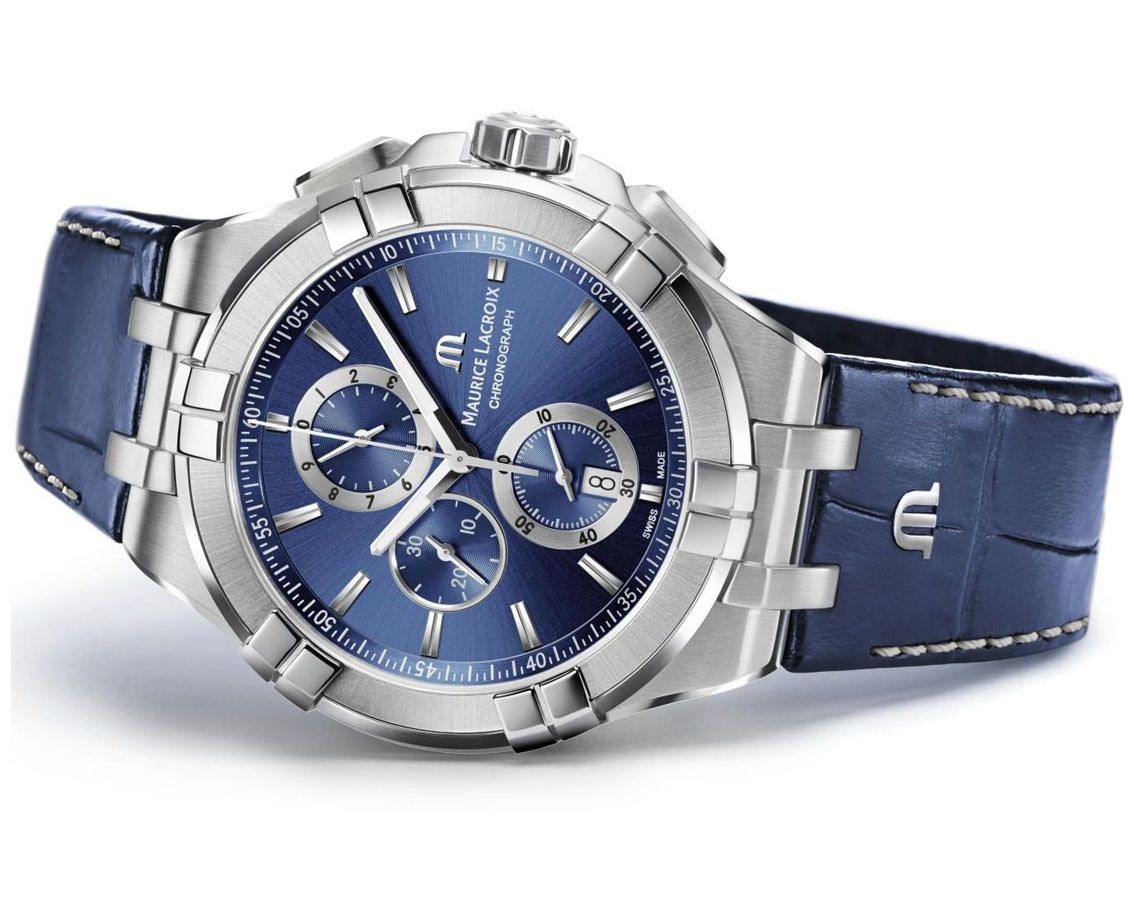 Maurice Lacroix Aikon Quartz Chronograph Blue Dial 44 mm Quartz Watch For Men - 2