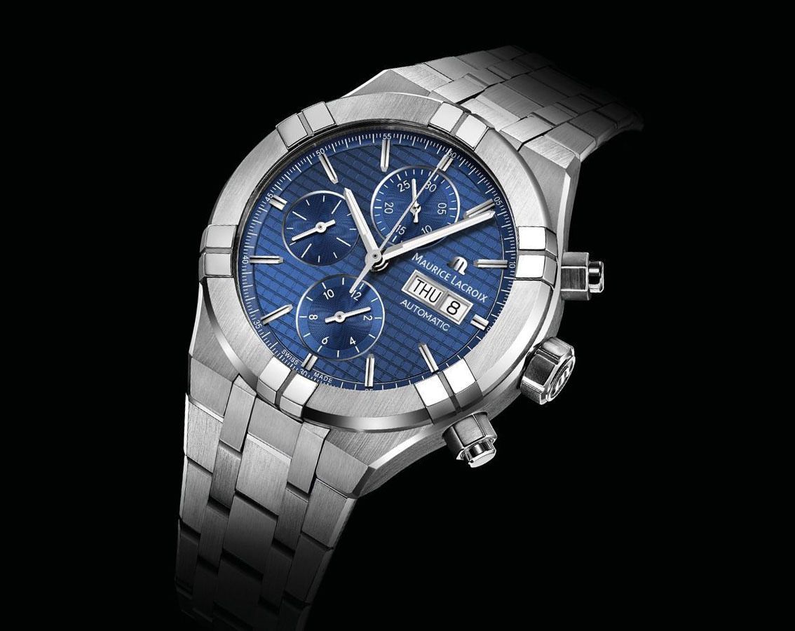 Maurice Lacroix Aikon Automatic Automatic Chronograph Blue Dial 44 mm Automatic Watch For Men - 2