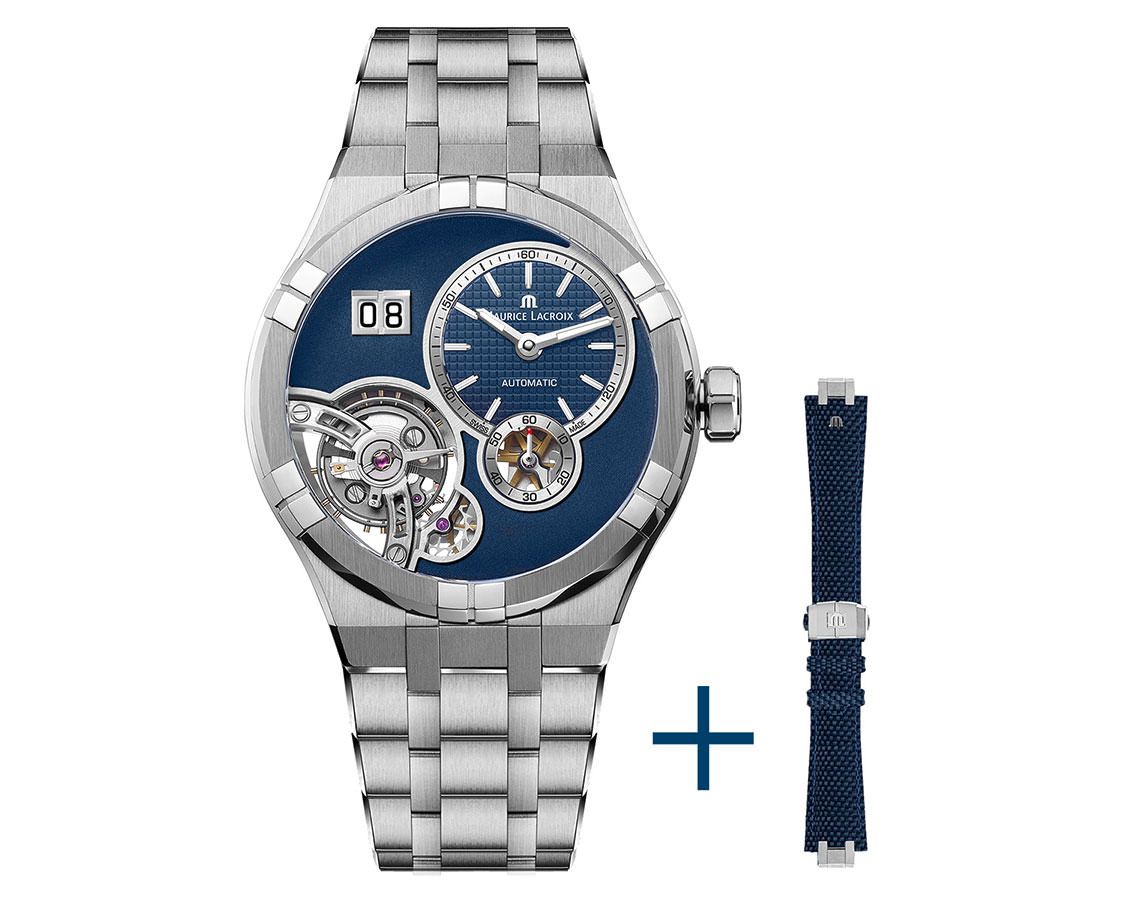 Maurice Lacroix Aikon Automatic Master Grand Date Blue Dial 45 mm Automatic Watch For Men - 2