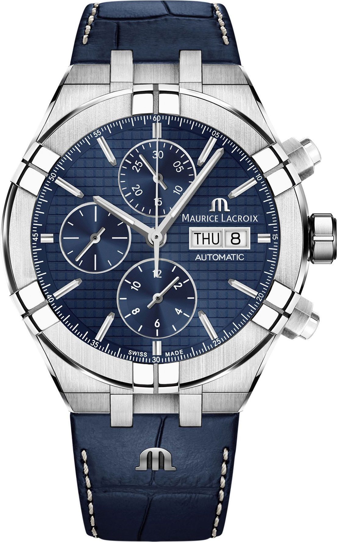 Maurice Lacroix Aikon Automatic Automatic Chronograph Blue Dial 44 mm Automatic Watch For Men - 1