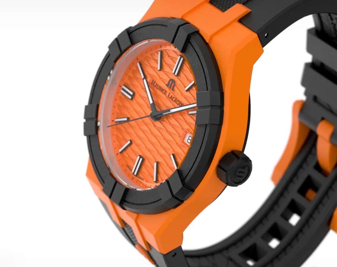 Maurice Lacroix Aikon #tide Date Orange Dial 40 mm Quartz Watch For Unisex - 2