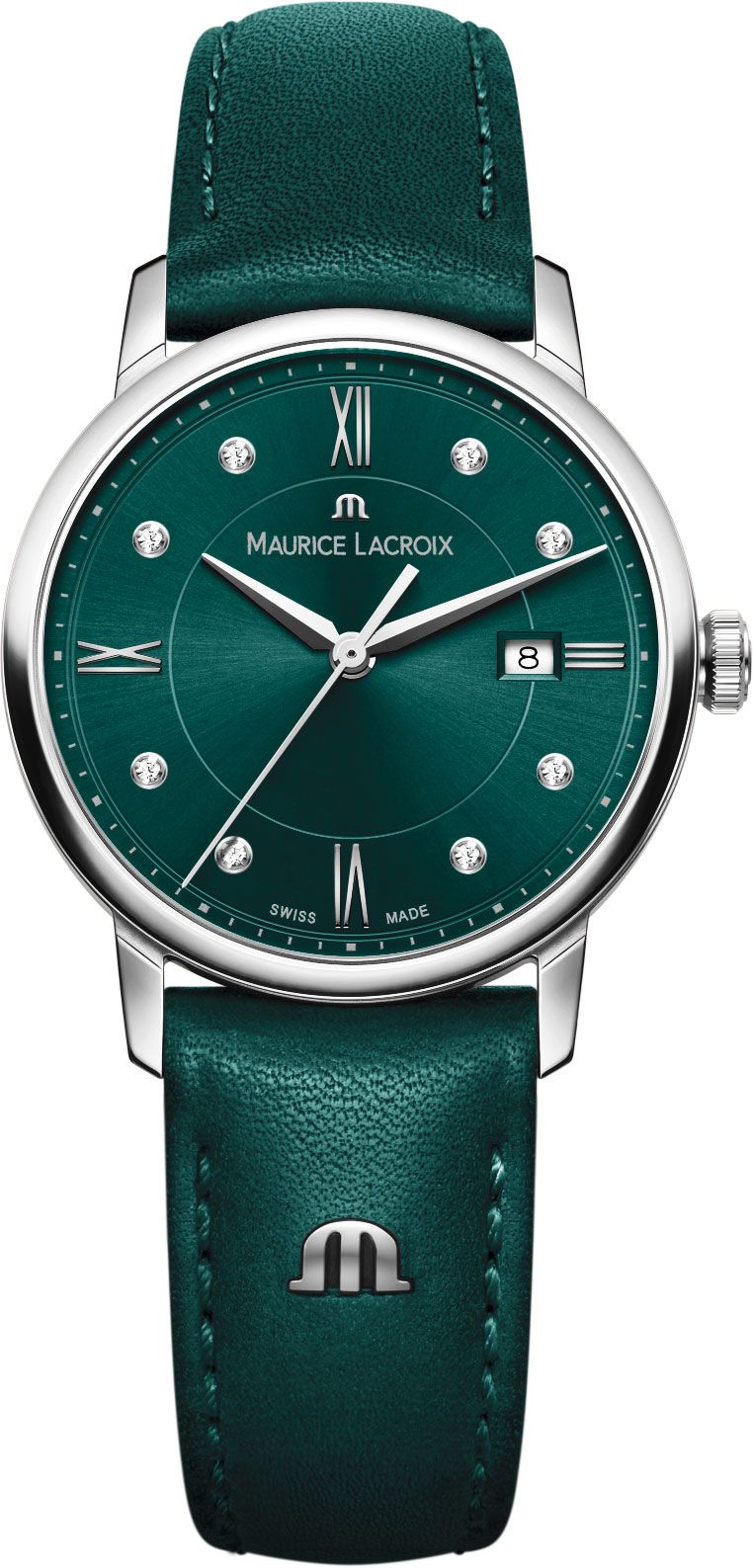 Maurice Lacroix Eliros Date Green Dial 30 mm Quartz Watch For Women - 1