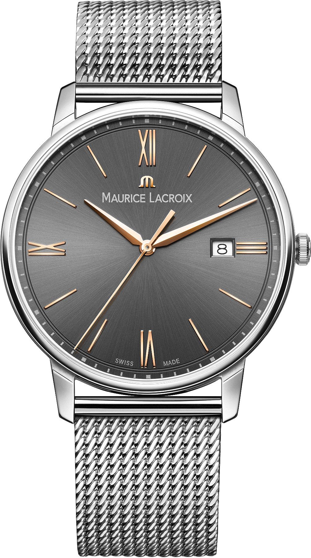 Maurice Lacroix Eliros Date Grey Dial 40 mm Quartz Watch For Unisex - 1