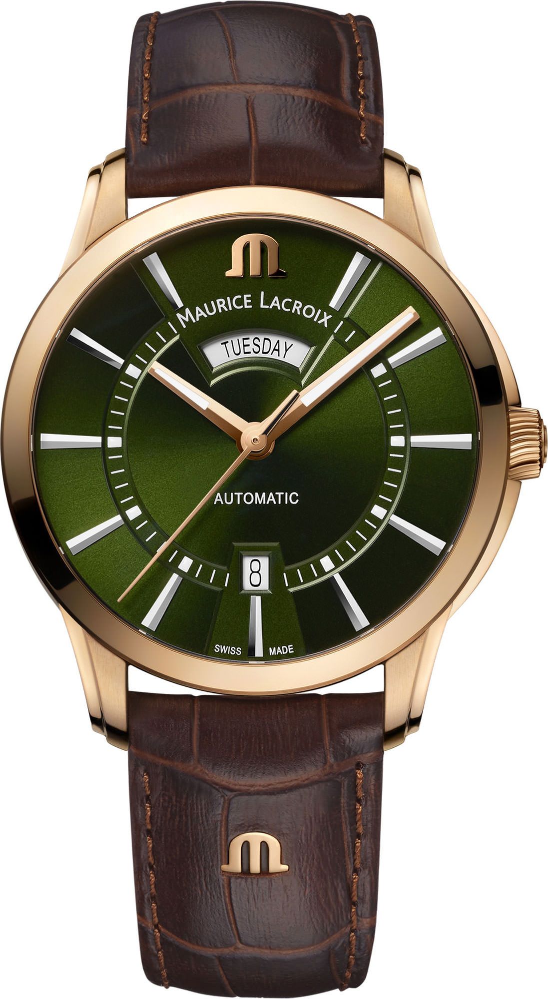 Maurice Lacroix Pontos Day Date Green Dial 41 mm Automatic Watch For Men - 1