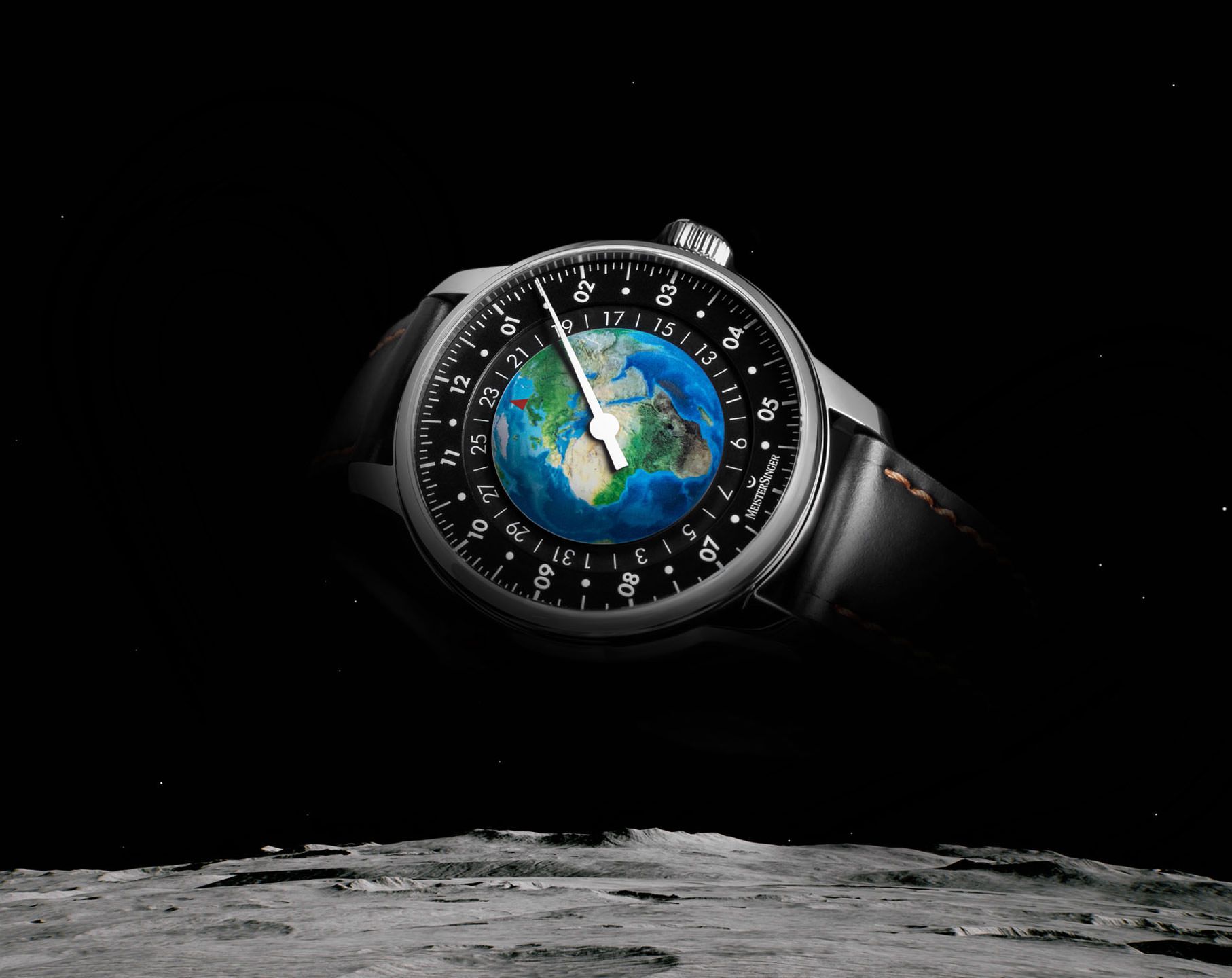 MeisterSinger Specials Edition Planet Earth Black Dial 43 mm Automatic Watch For Men - 3