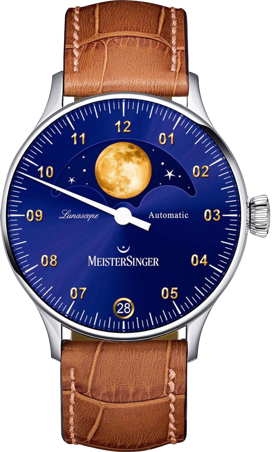 MeisterSinger Meisterstücke Lunascope Blue Dial 40 mm Automatic Watch For Men - 1