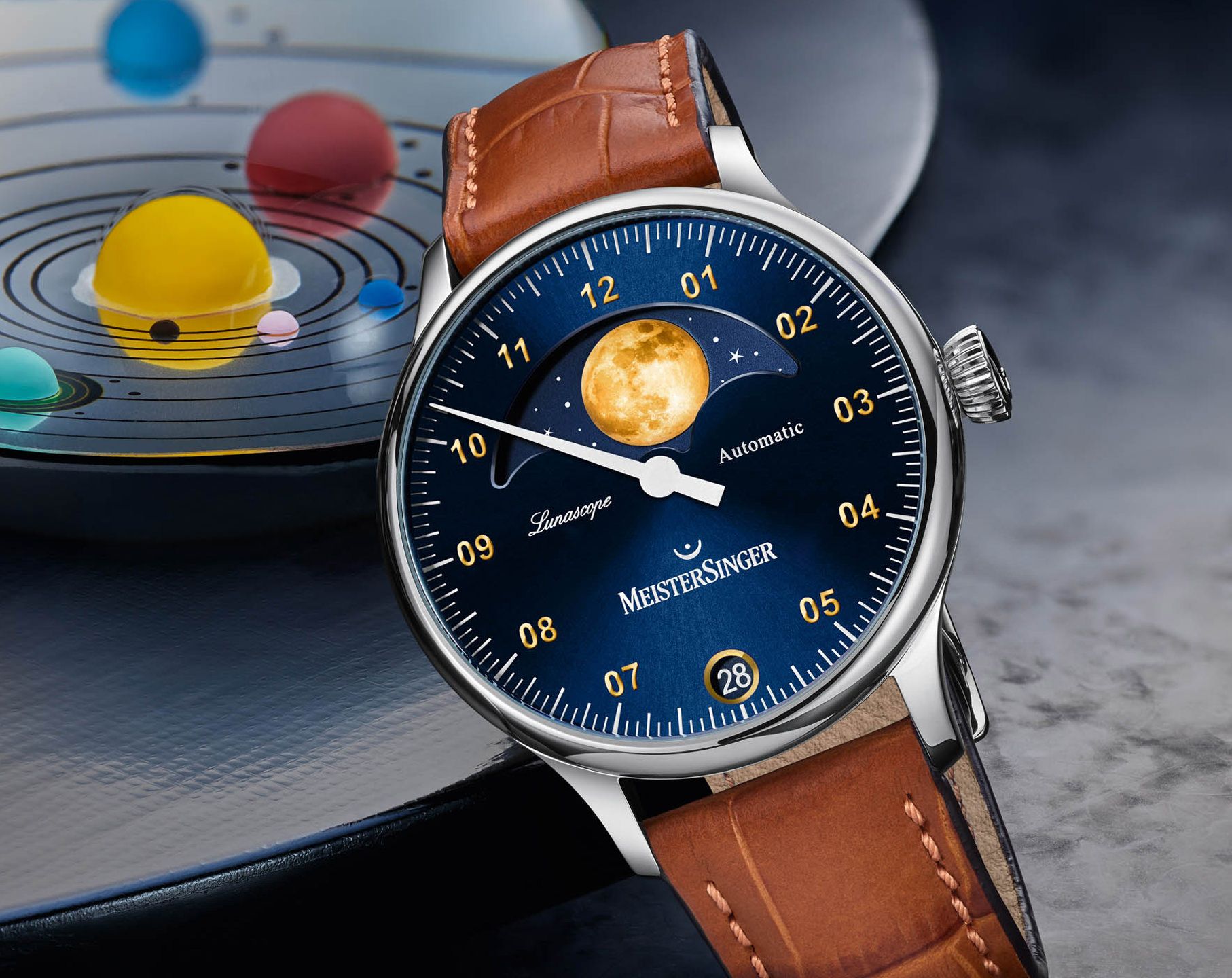 MeisterSinger Meisterstücke Lunascope Blue Dial 40 mm Automatic Watch For Men - 2