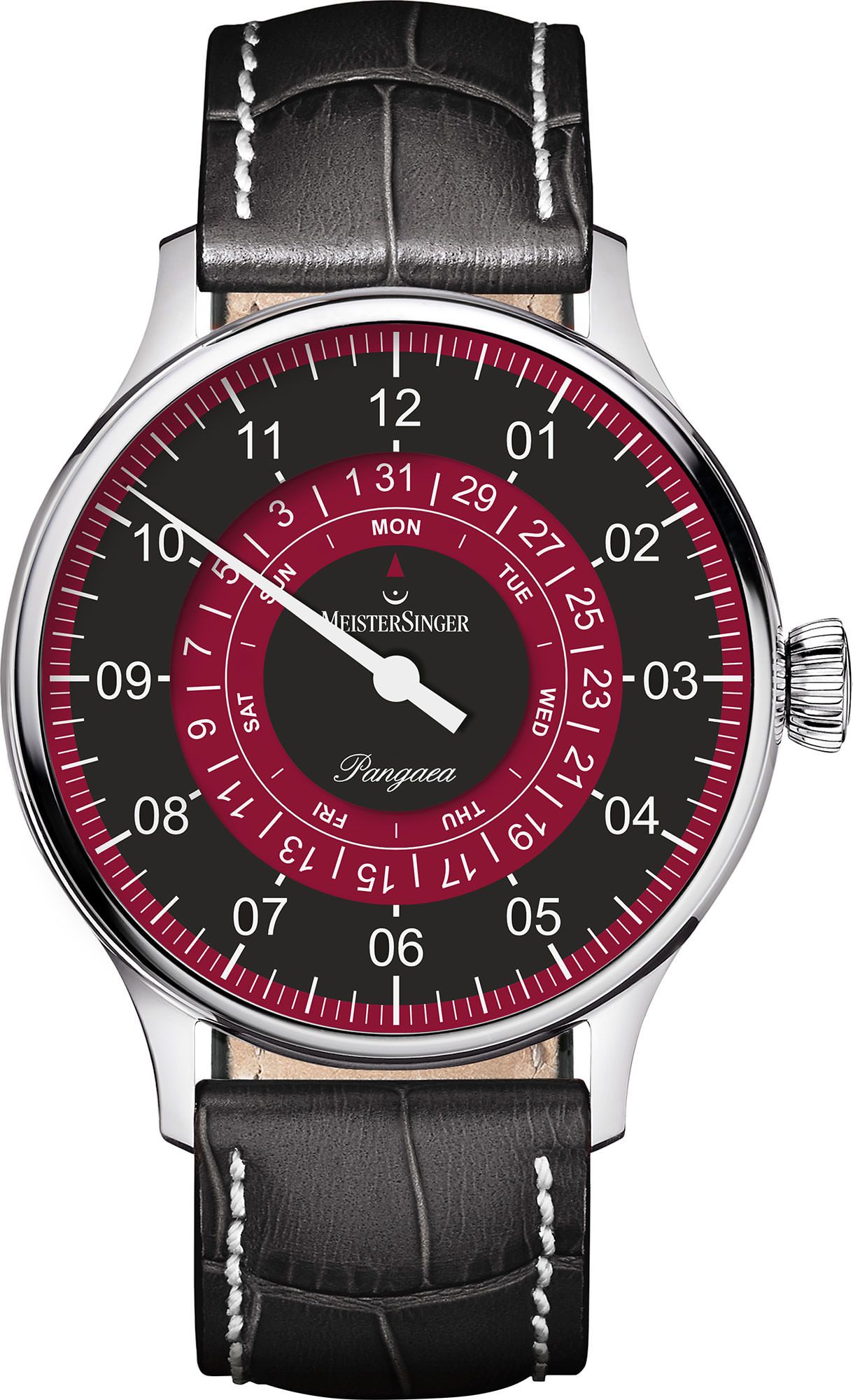 MeisterSinger Classic Plus Pangaea Day Date Red Dial 40 mm Automatic Watch For Men - 1