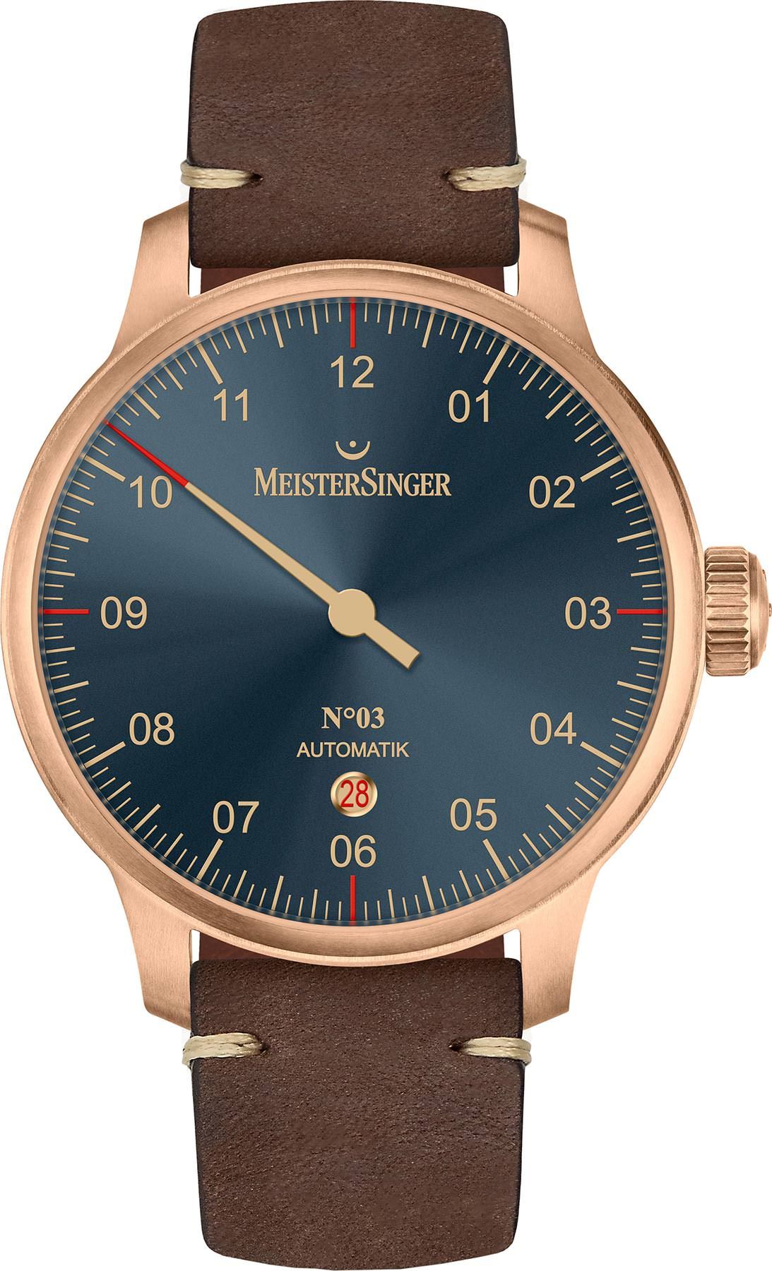 MeisterSinger Classic N°03 Blue Dial 43 mm Automatic Watch For Men - 1