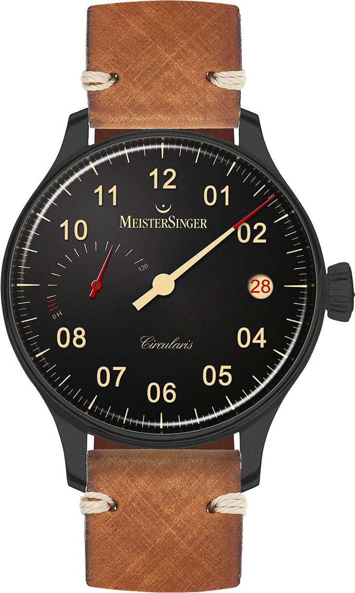 MeisterSinger Meisterstücke Circularis Power Reserve Black Dial 43 mm Manual Winding Watch For Men - 1