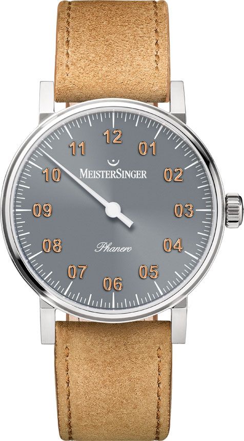 MeisterSinger Casual Phanero Grey Dial 35 mm Manual Winding Watch For Men - 1