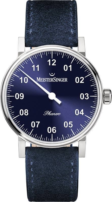 MeisterSinger Casual Phanero Blue Dial 35 mm Manual Winding Watch For Unisex - 1