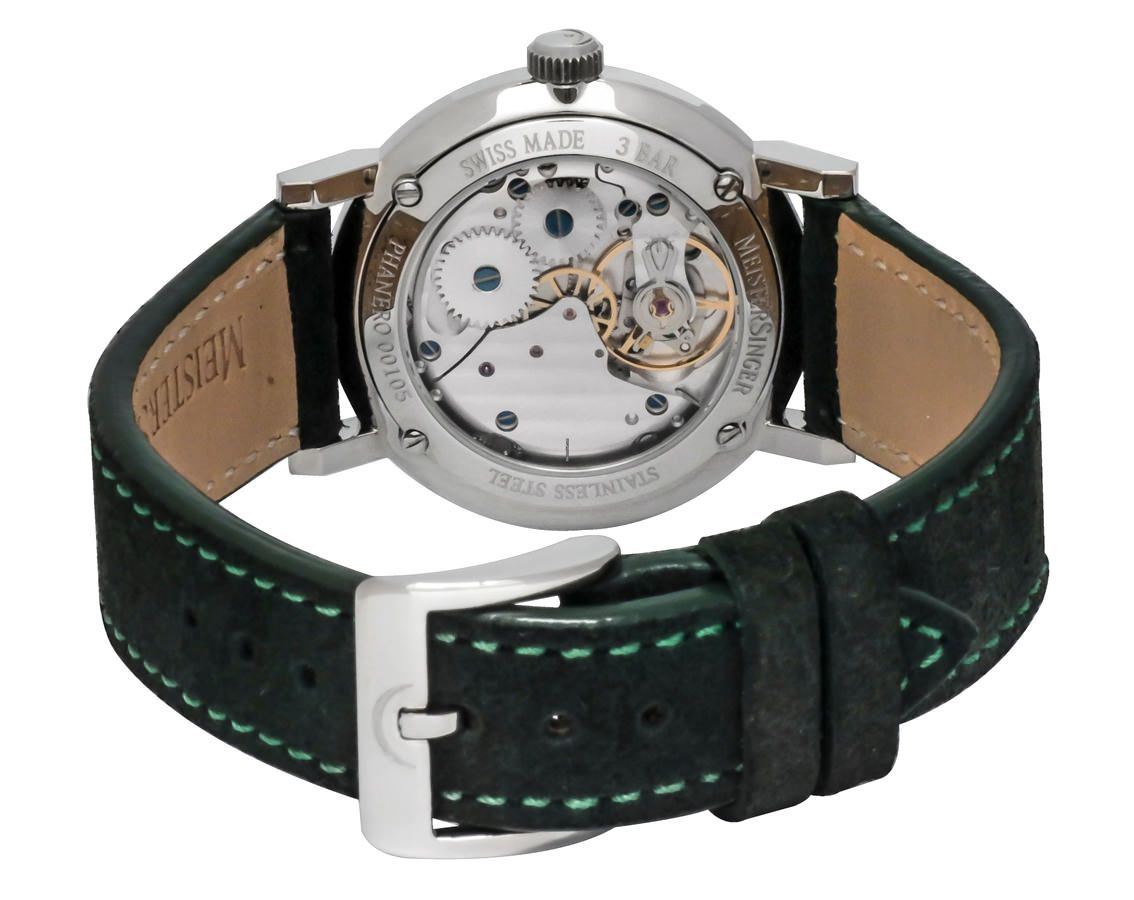 MeisterSinger Casual Phanero Green Dial 35 mm Manual Winding Watch For Unisex - 3