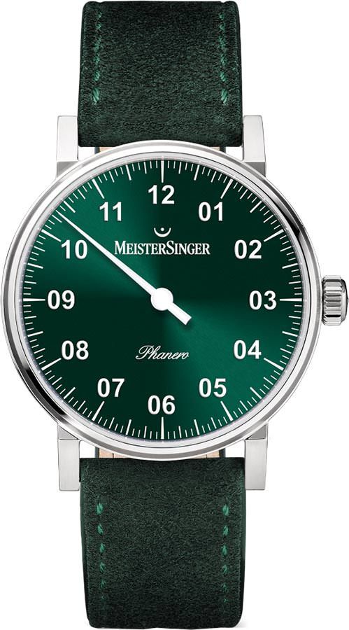 MeisterSinger Casual Phanero Green Dial 35 mm Manual Winding Watch For Unisex - 1