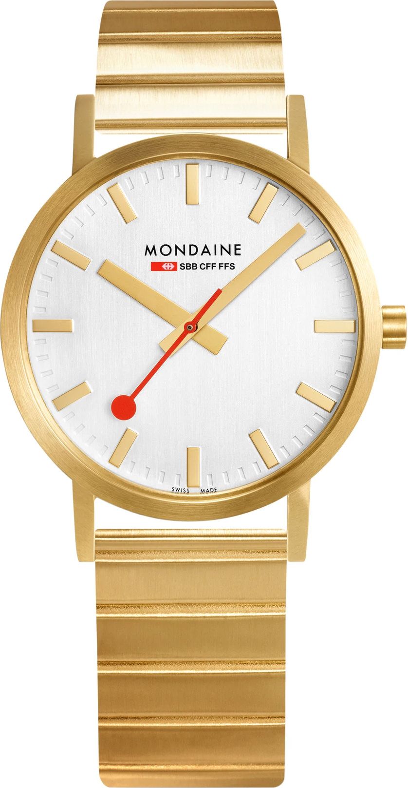 Mondaine Classic  Silver Dial 36 mm Quartz Watch For Women - 1