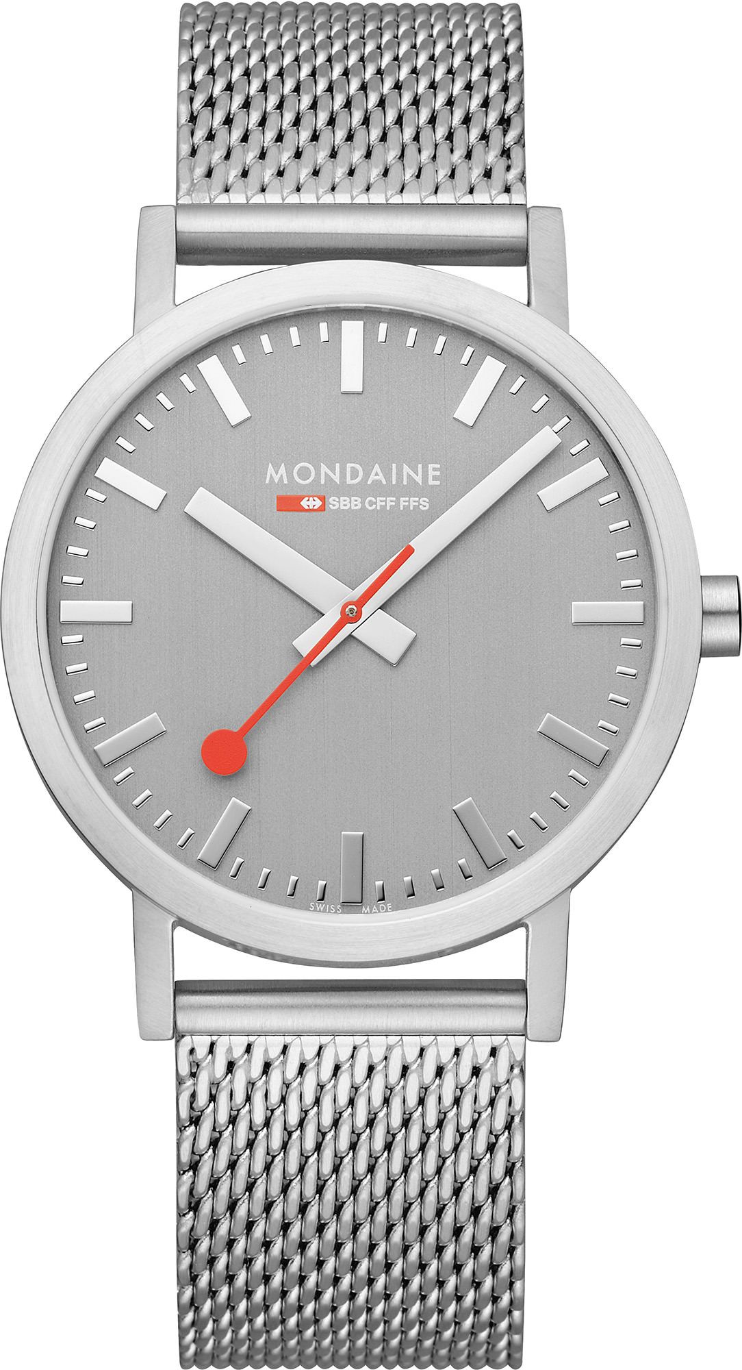 Mondaine Classic  Grey Dial 40 mm Quartz Watch For Unisex - 1