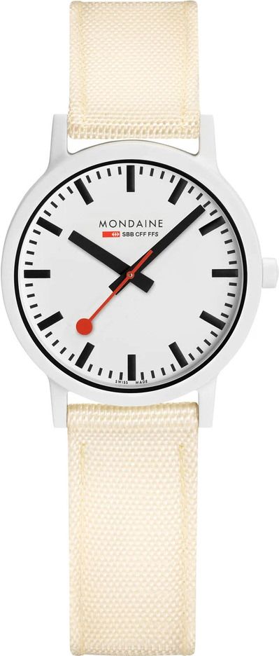 Mondaine Essence Eco-Friendly  White Dial 32 mm Quartz Watch For Unisex - 1