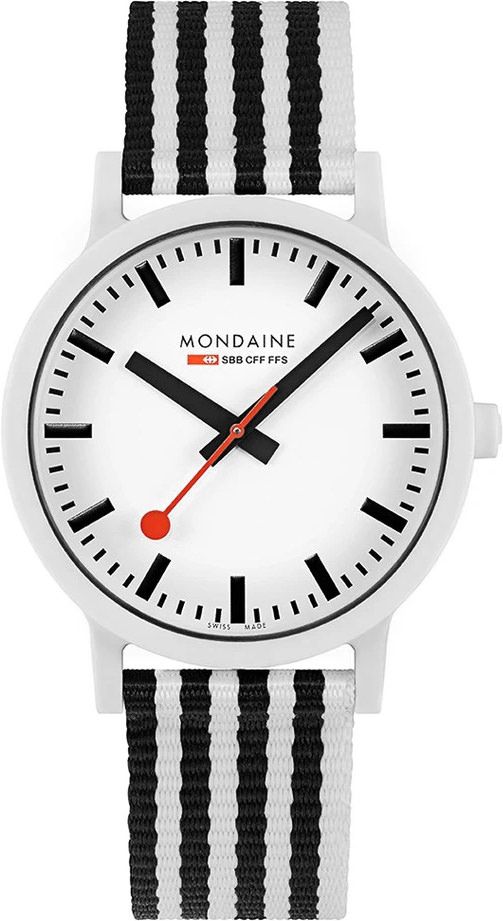 Mondaine Essence Eco-Friendly  White Dial 41 mm Quartz Watch For Men - 1