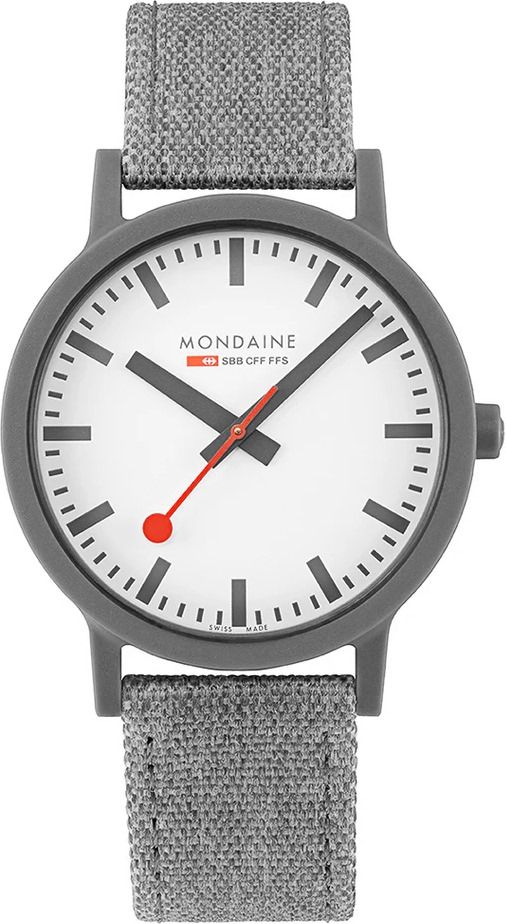 Mondaine Essence Eco-Friendly  White Dial 41 mm Quartz Watch For Men - 1