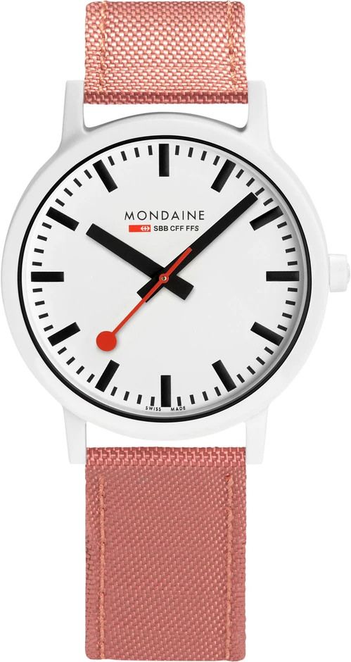 Mondaine Essence Eco-Friendly  White Dial 41 mm Quartz Watch For Men - 1