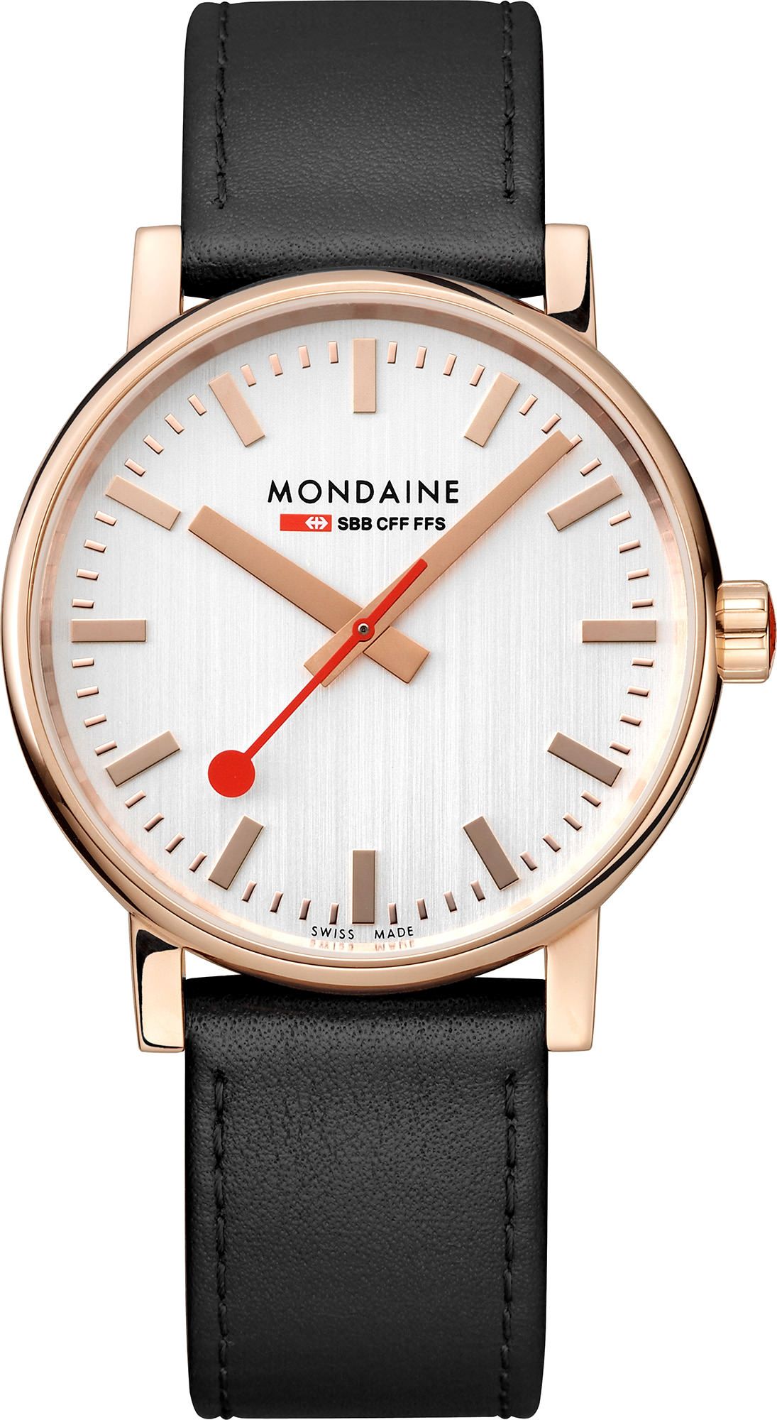 Mondaine EVO  Silver Dial 40 mm Quartz Watch For Unisex - 1