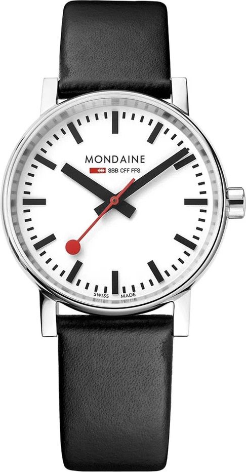 Mondaine EVO  White Dial 35 mm Quartz Watch For Unisex - 1