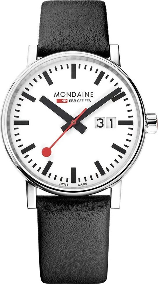 Mondaine EVO  White Dial 40 mm Quartz Watch For Unisex - 1