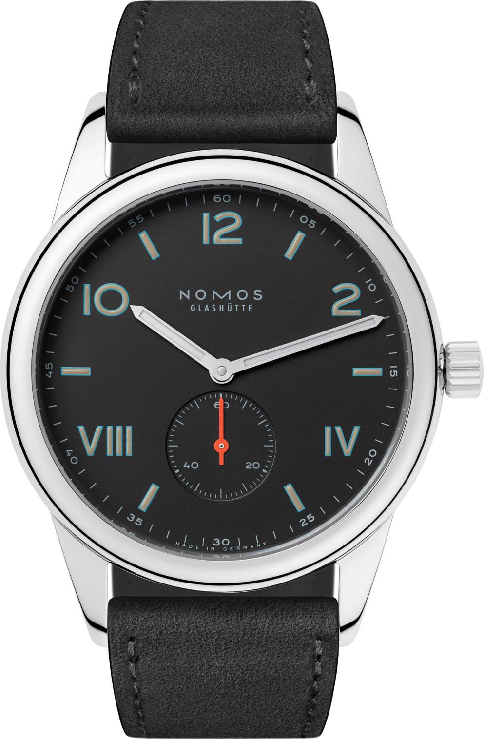 Nomos Glashutte Club  Black Dial 38.5 mm Manual Winding Watch For Unisex - 1