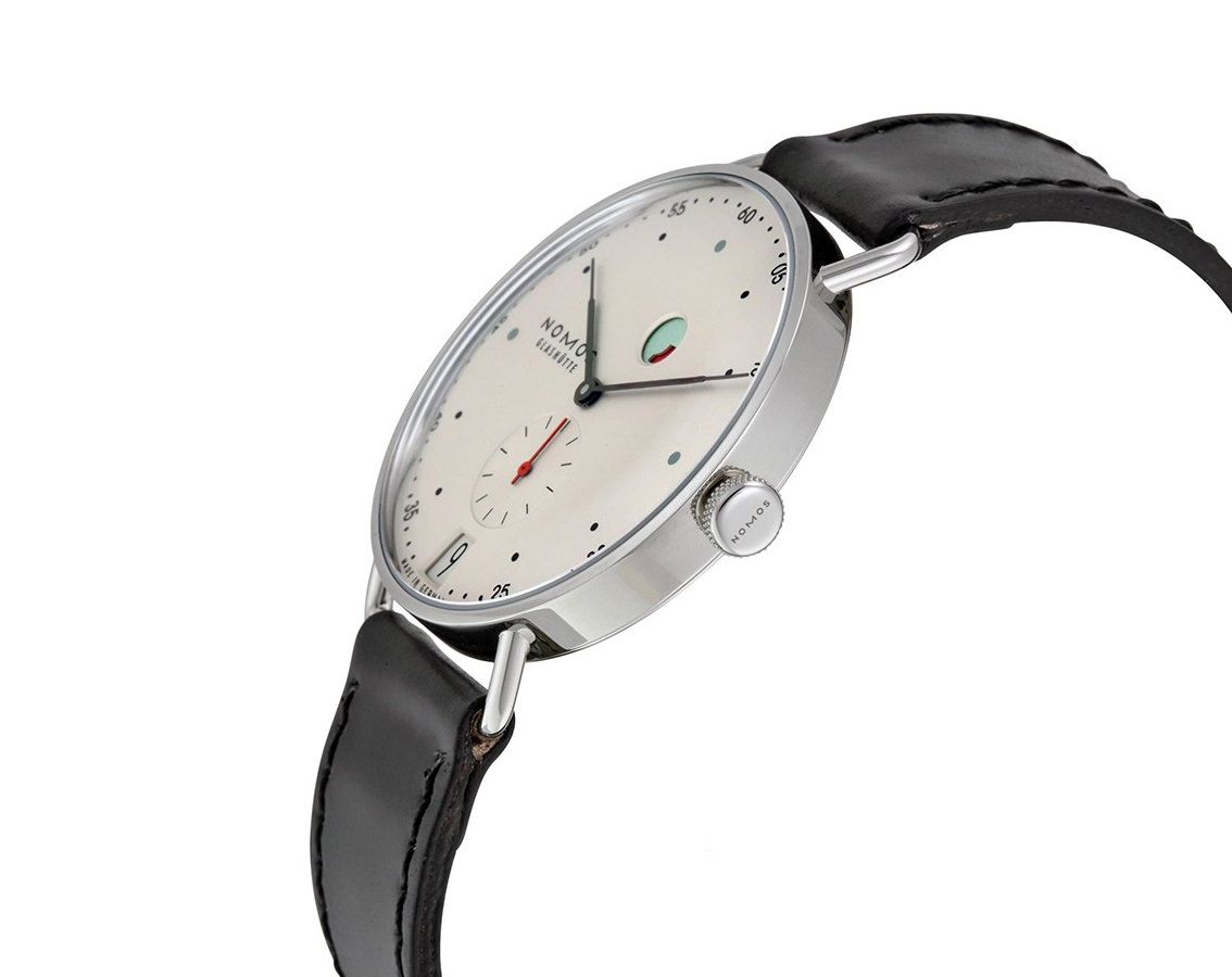 Nomos Glashutte Metro  Silver Dial 37 mm Manual Winding Watch For Men - 3