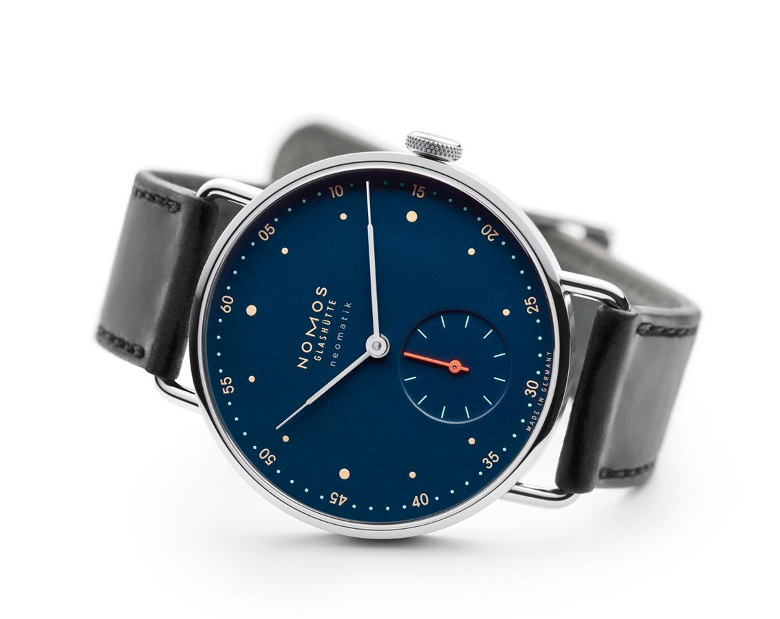 Nomos Glashutte Metro  Blue Dial 35 mm Automatic Watch For Unisex - 3