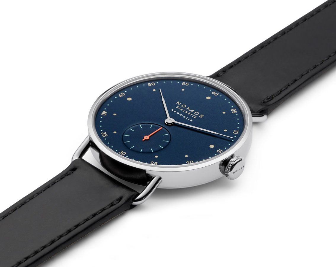 Nomos Glashutte Metro  Blue Dial 35 mm Automatic Watch For Unisex - 4