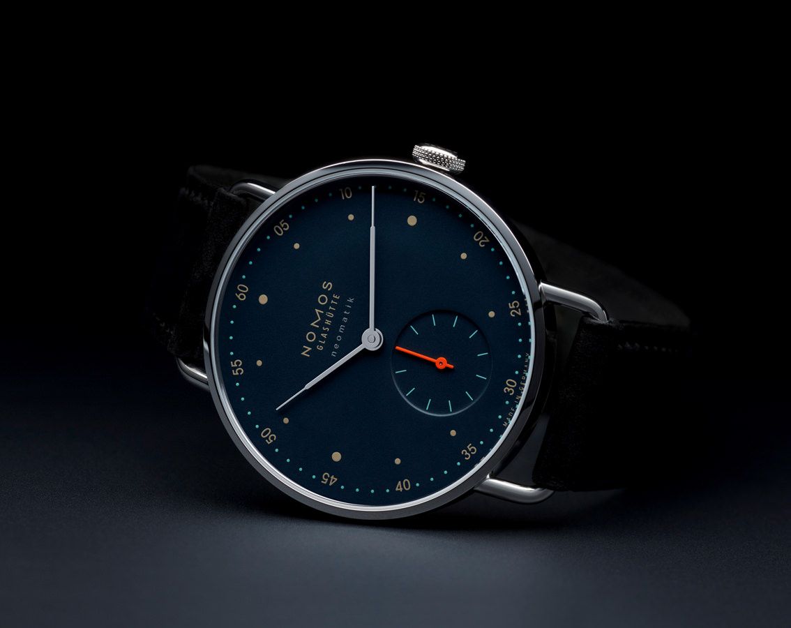 Nomos Glashutte Metro  Blue Dial 35 mm Automatic Watch For Unisex - 6