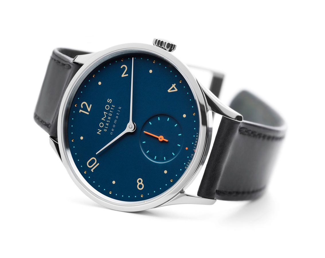 Nomos Glashutte Minimatik  Blue Dial 35.5 mm Automatic Watch For Unisex - 5