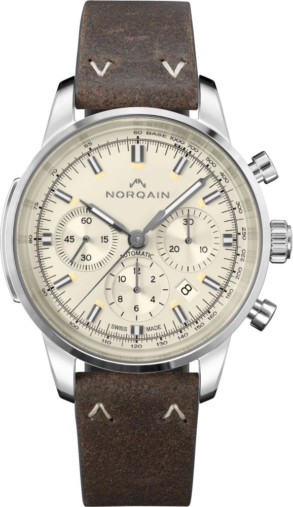 NORQAIN Freedom Freedom 60 Chrono Cream Dial 43 mm Automatic Watch For Men - 1